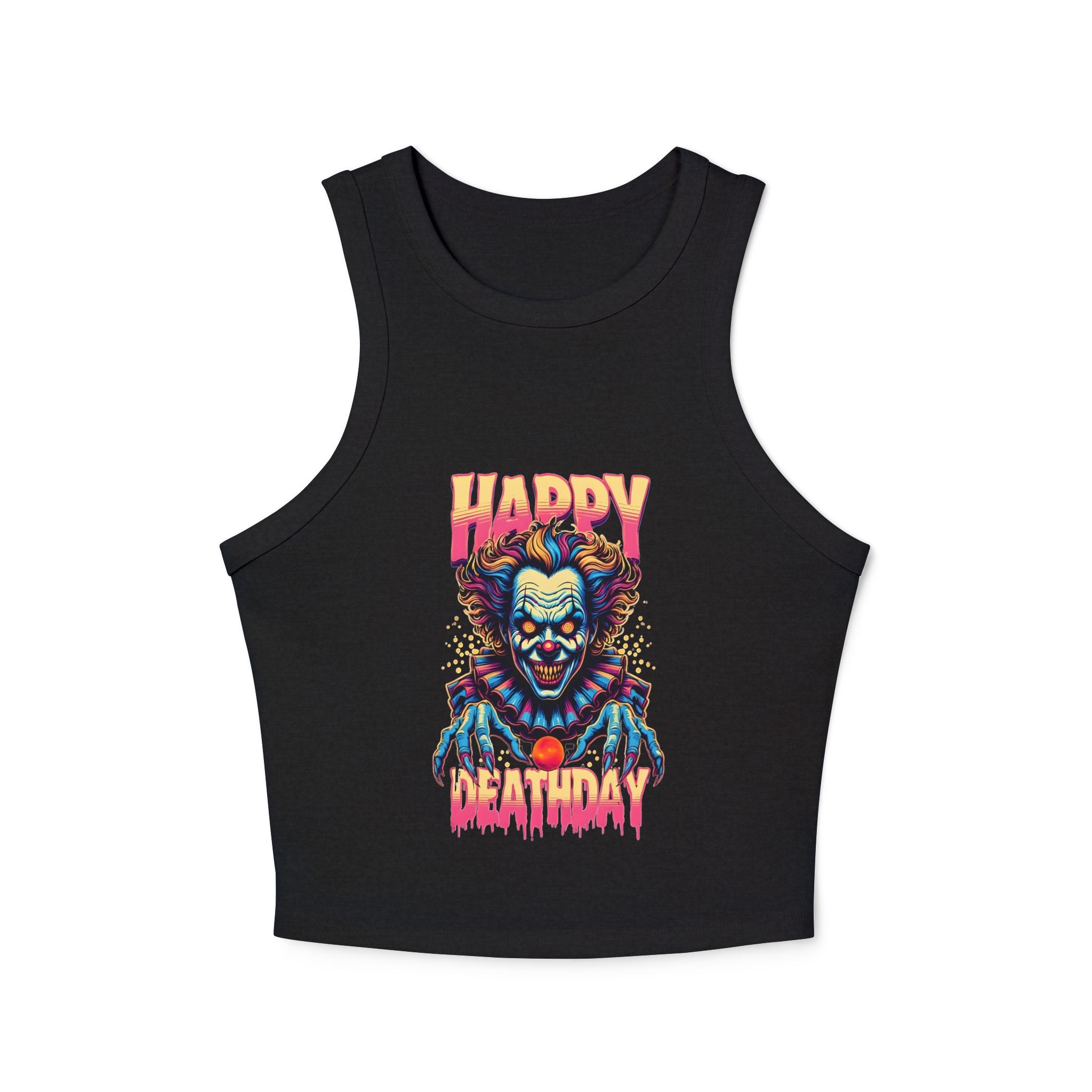 "Happy Deathday" Clown Cropped Tank
