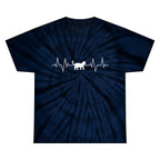 White Cat Heartbeat Tie-Dye Tee