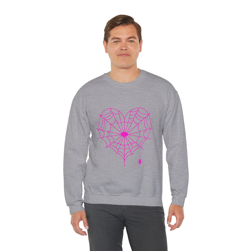 Spiderweb Heart Crewneck Sweatshirt