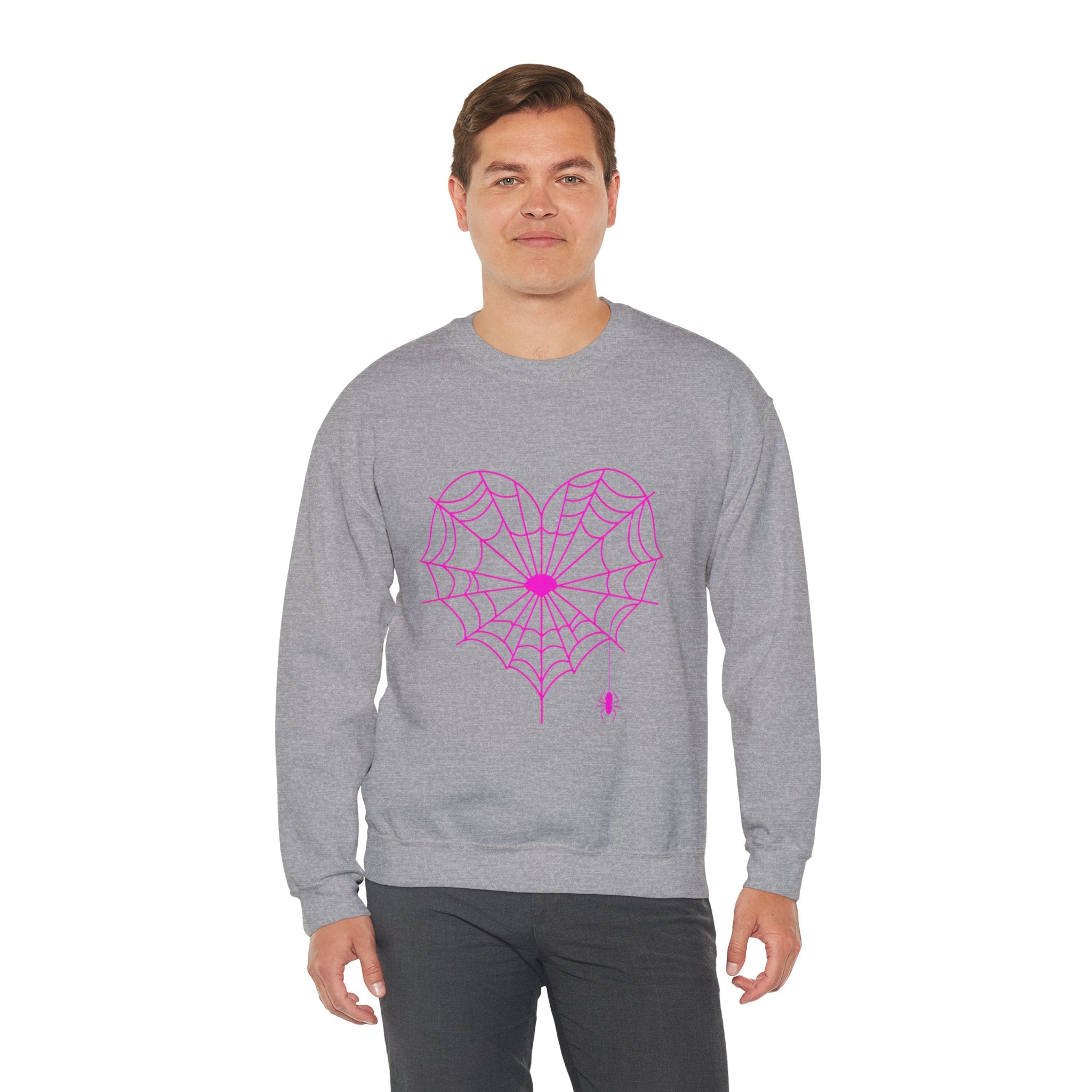 Spiderweb Heart Crewneck Sweatshirt