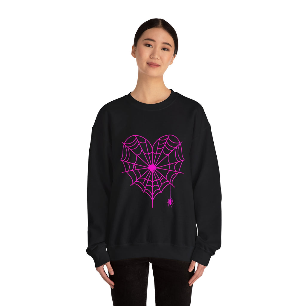 Spiderweb Heart Crewneck Sweatshirt
