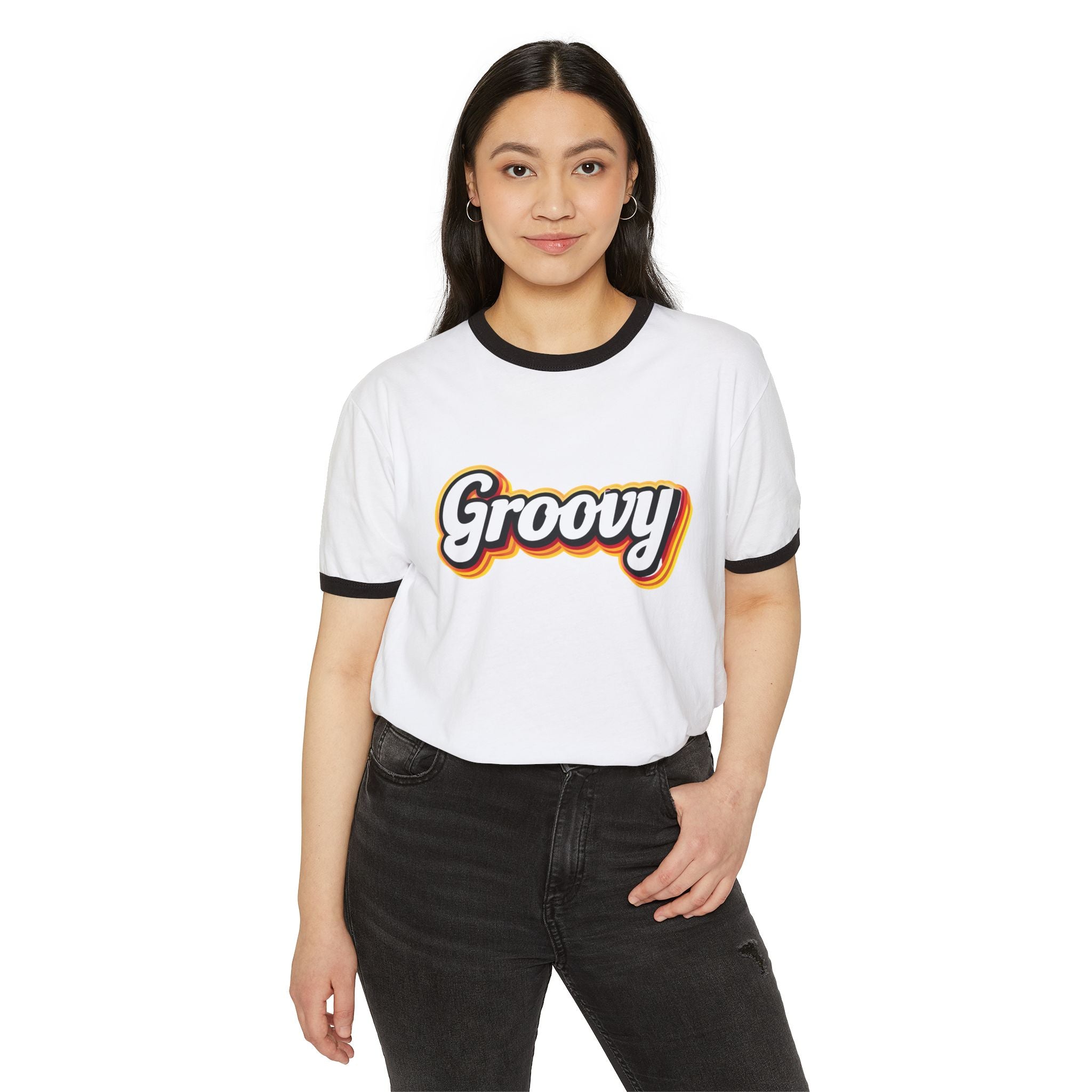 Retro Floral Ringer T-Shirt | Groovy