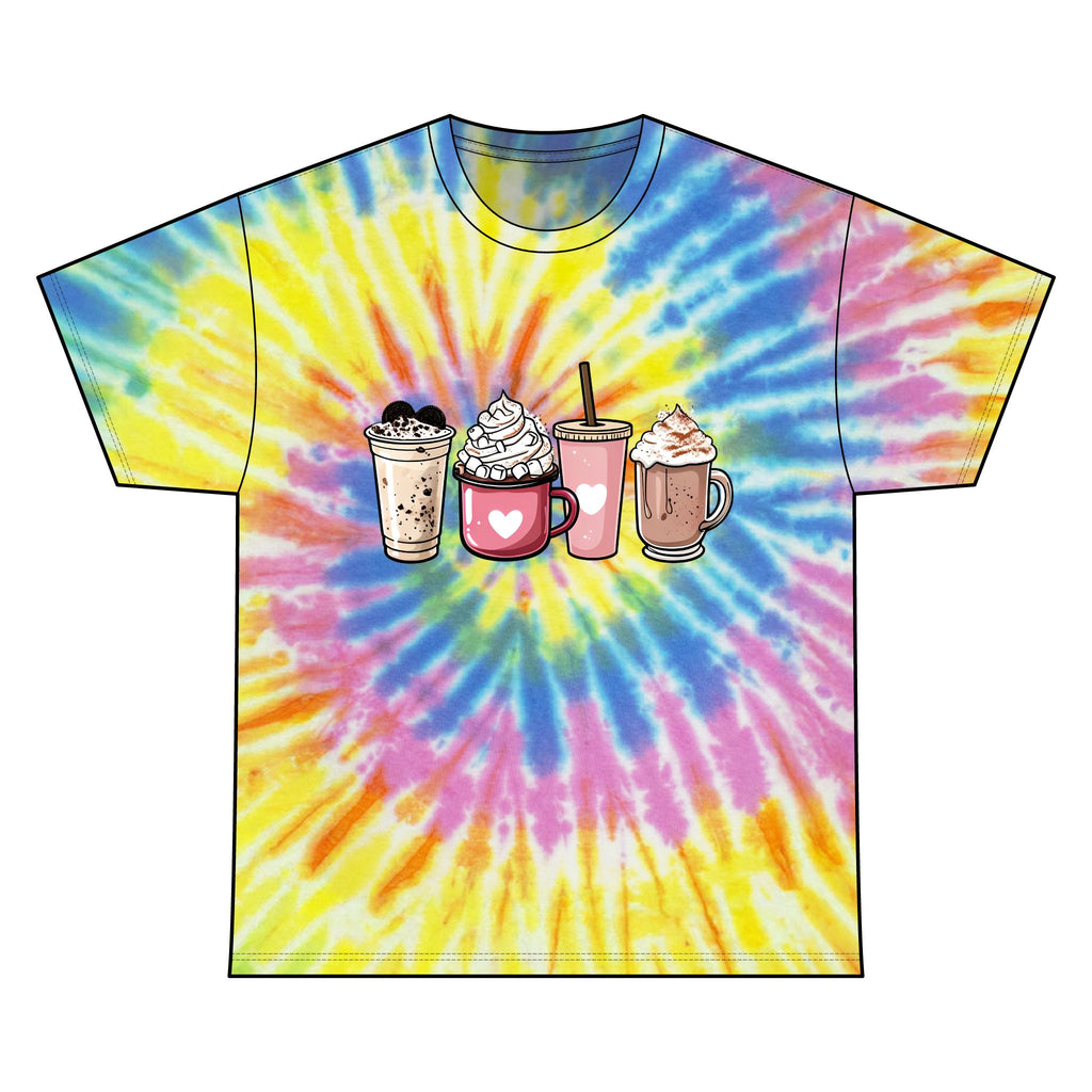 Coffee Lovers Tie-Dye Tee