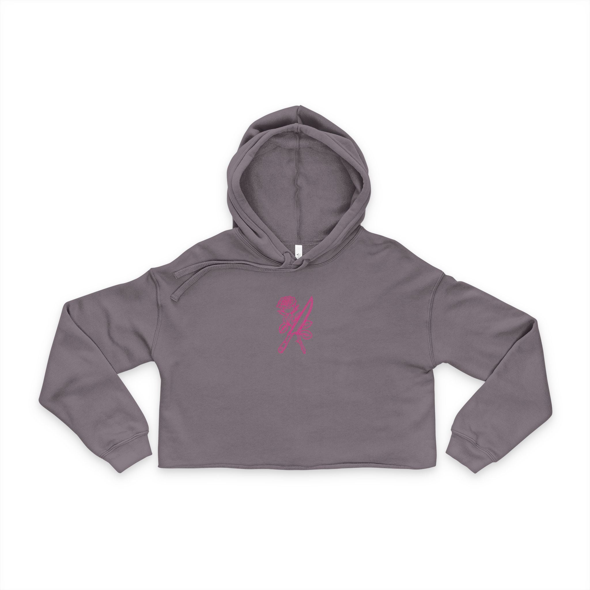 Rose & Knife Cropped Hoodie