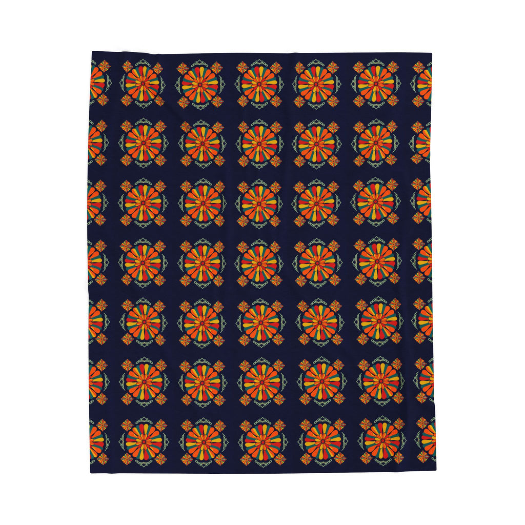 Geometric Design Velveteen Plush Blanket