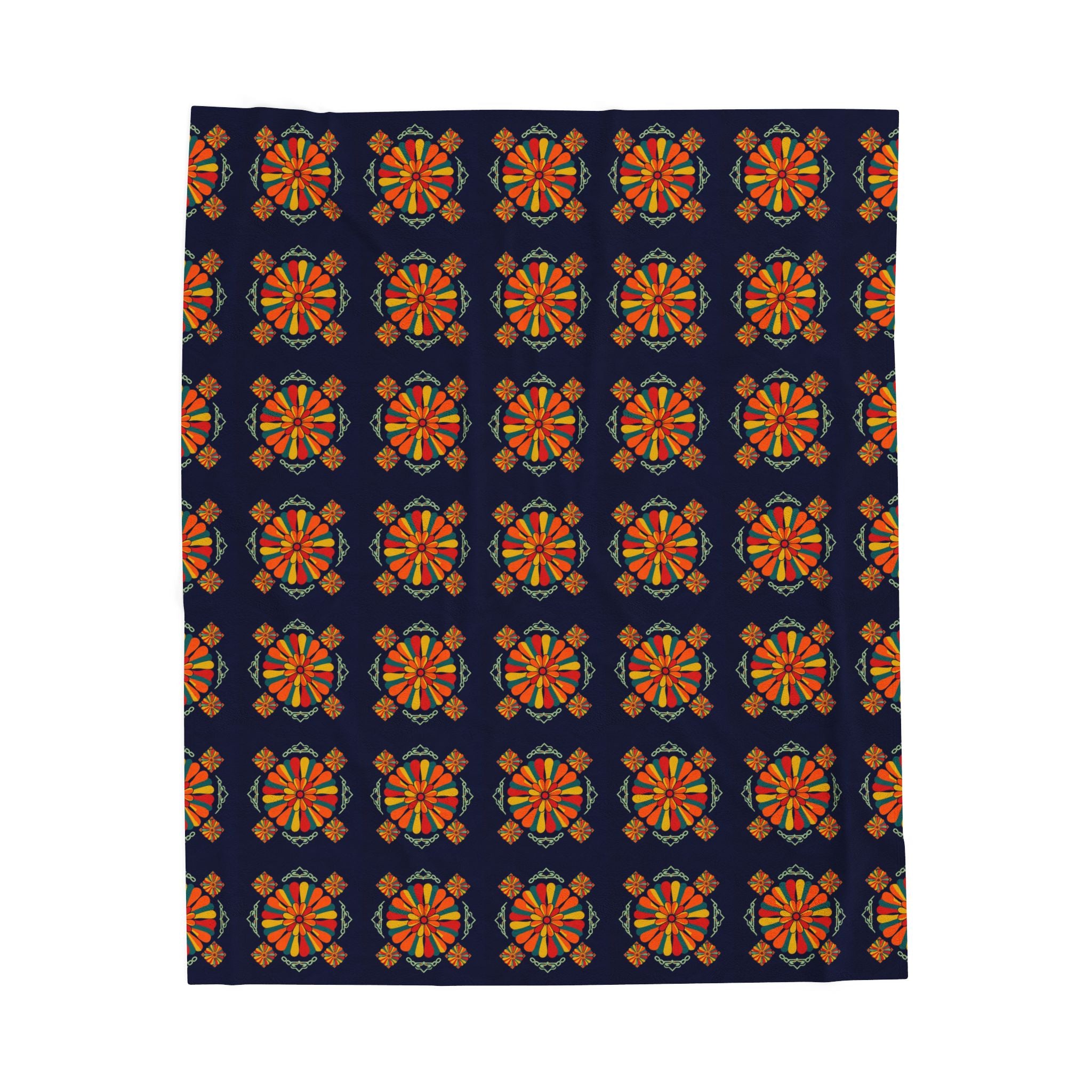 Geometric Design Velveteen Plush Blanket