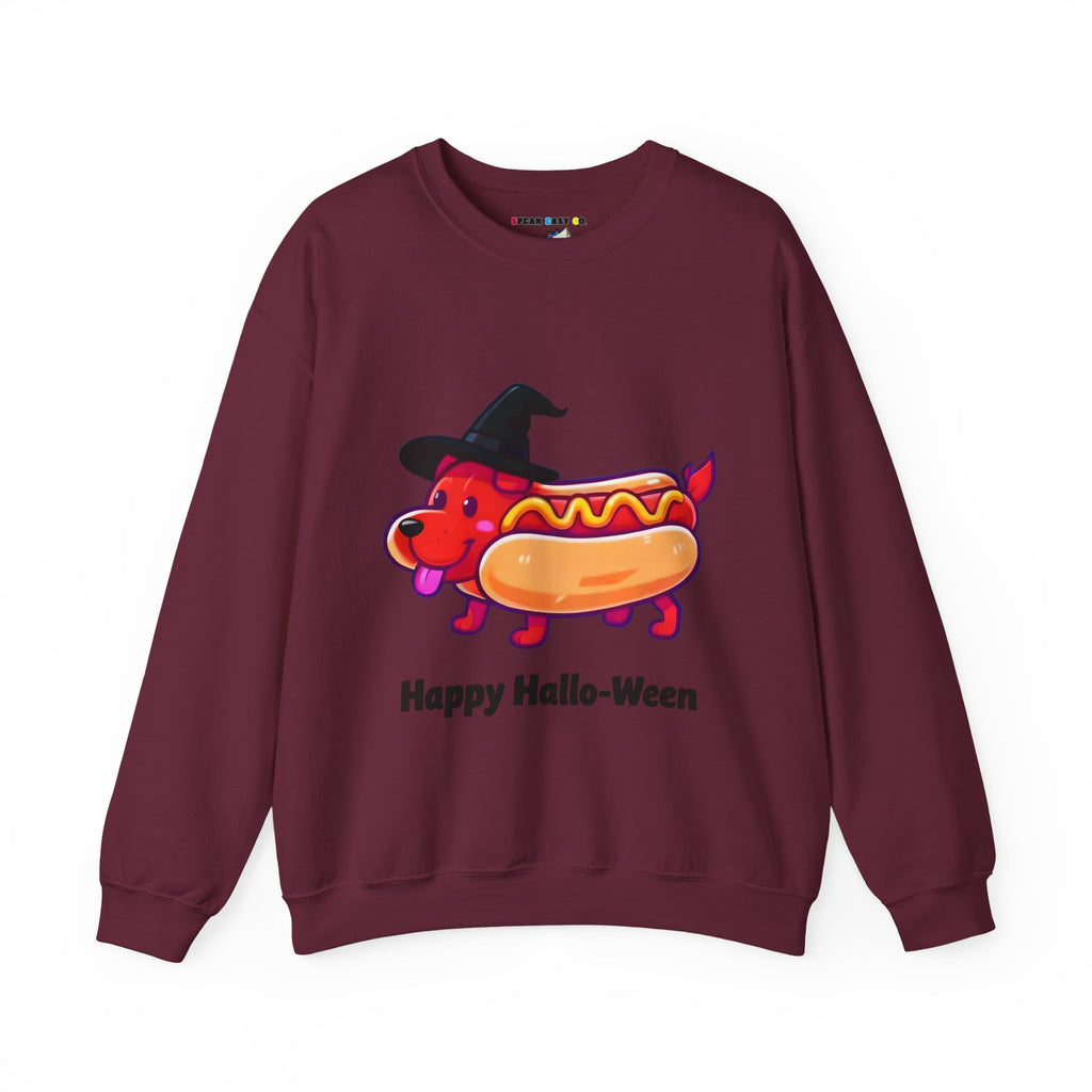 "Happy Hallo-Ween" Hotdog Costume Crewneck Sweatshirt