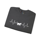 White Cat Heartbeat Crewneck Sweatshirt
