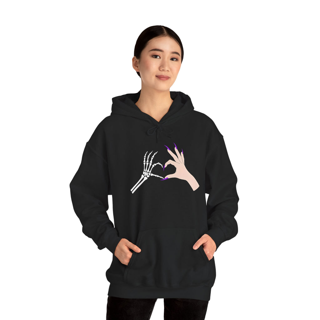 Skeleton Hand Heart Hoodie