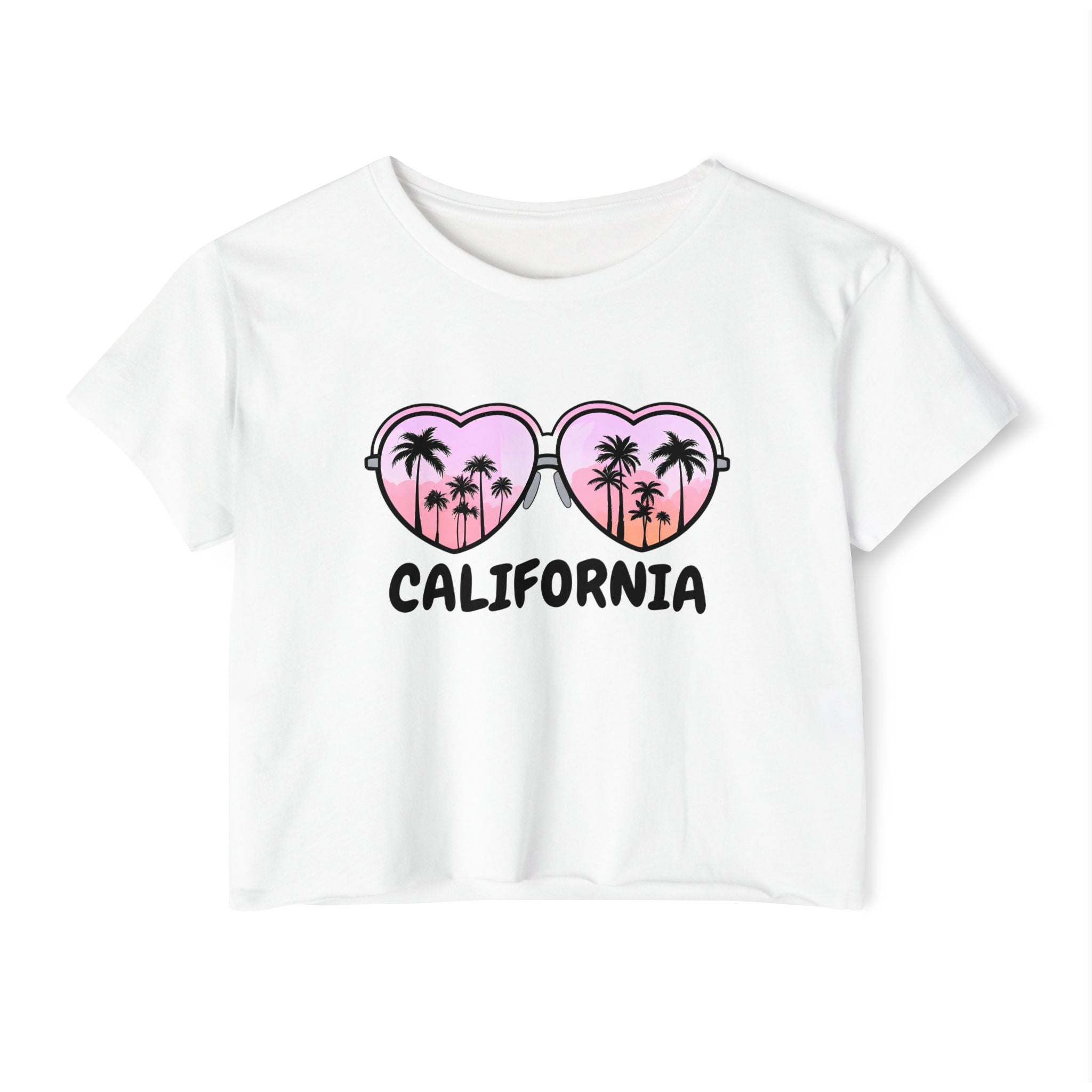 California Glasses Cropped Tee