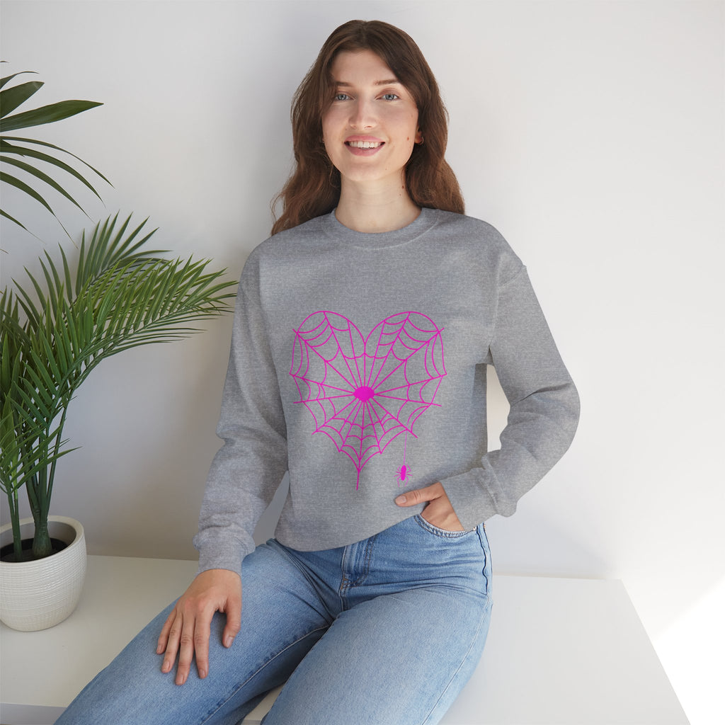 Spiderweb Heart Crewneck Sweatshirt
