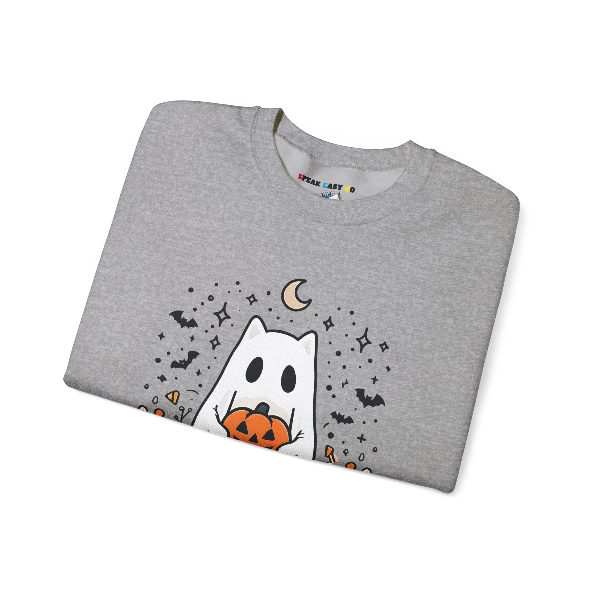 Cute Ghost Pumpkin Crewneck Sweatshirt