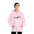 Black Cat Heartbeat Hoodie