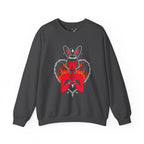 Edgy Bunny Heart Crewneck Sweatshirt
