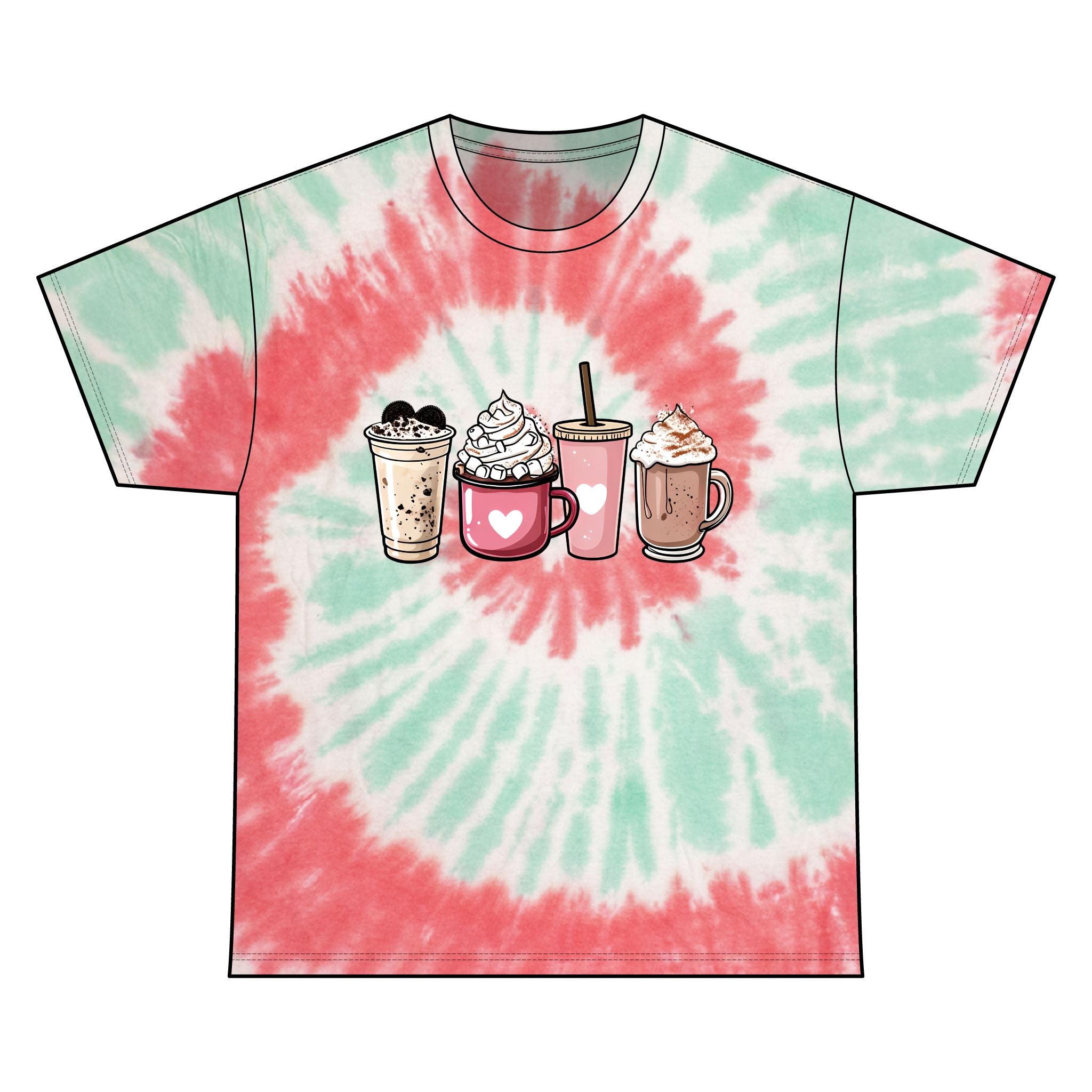 Coffee Lovers Tie-Dye Tee