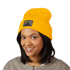 Cuffed Beanie with Retro Cassette Embroidery