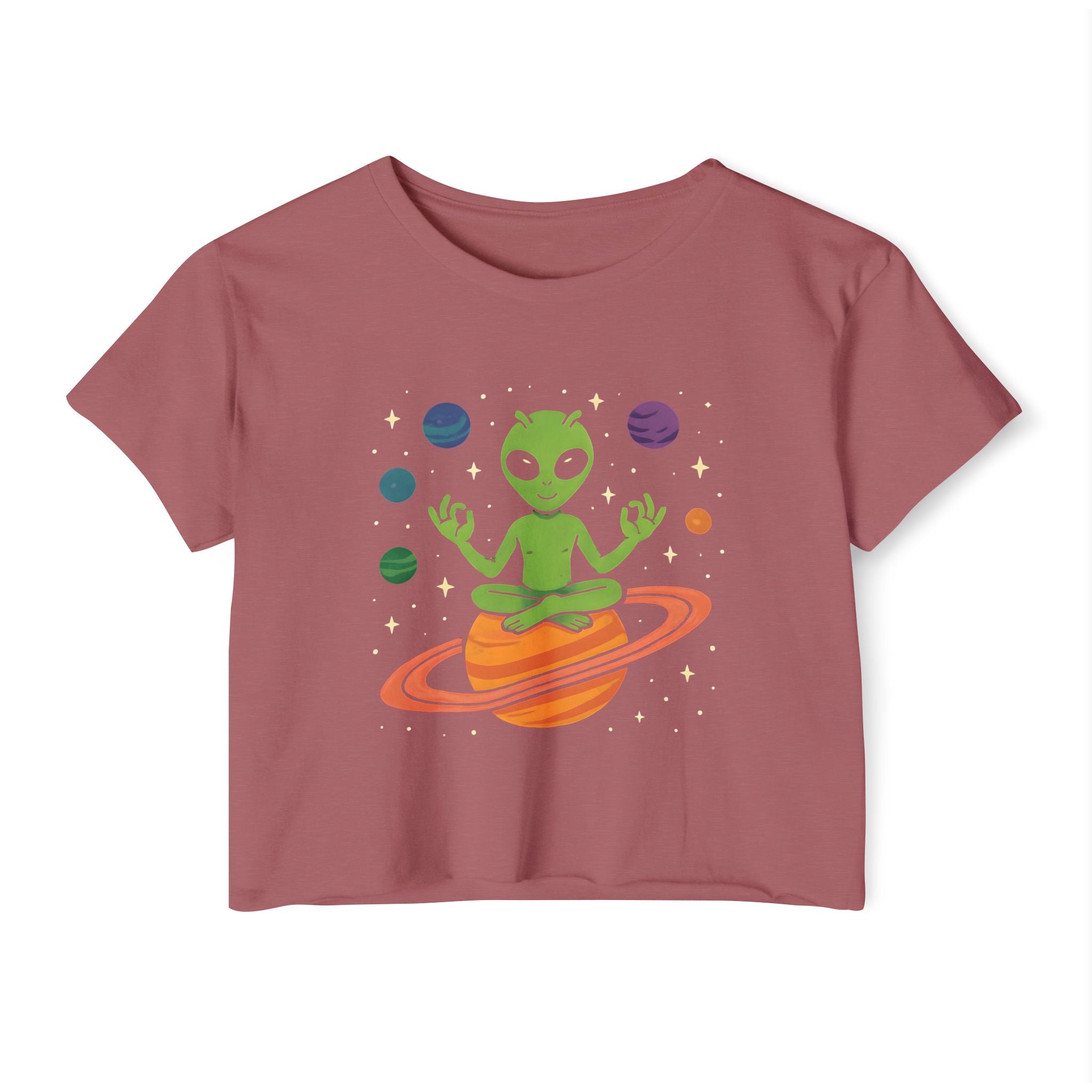 Galactic Alien Cropped Tee