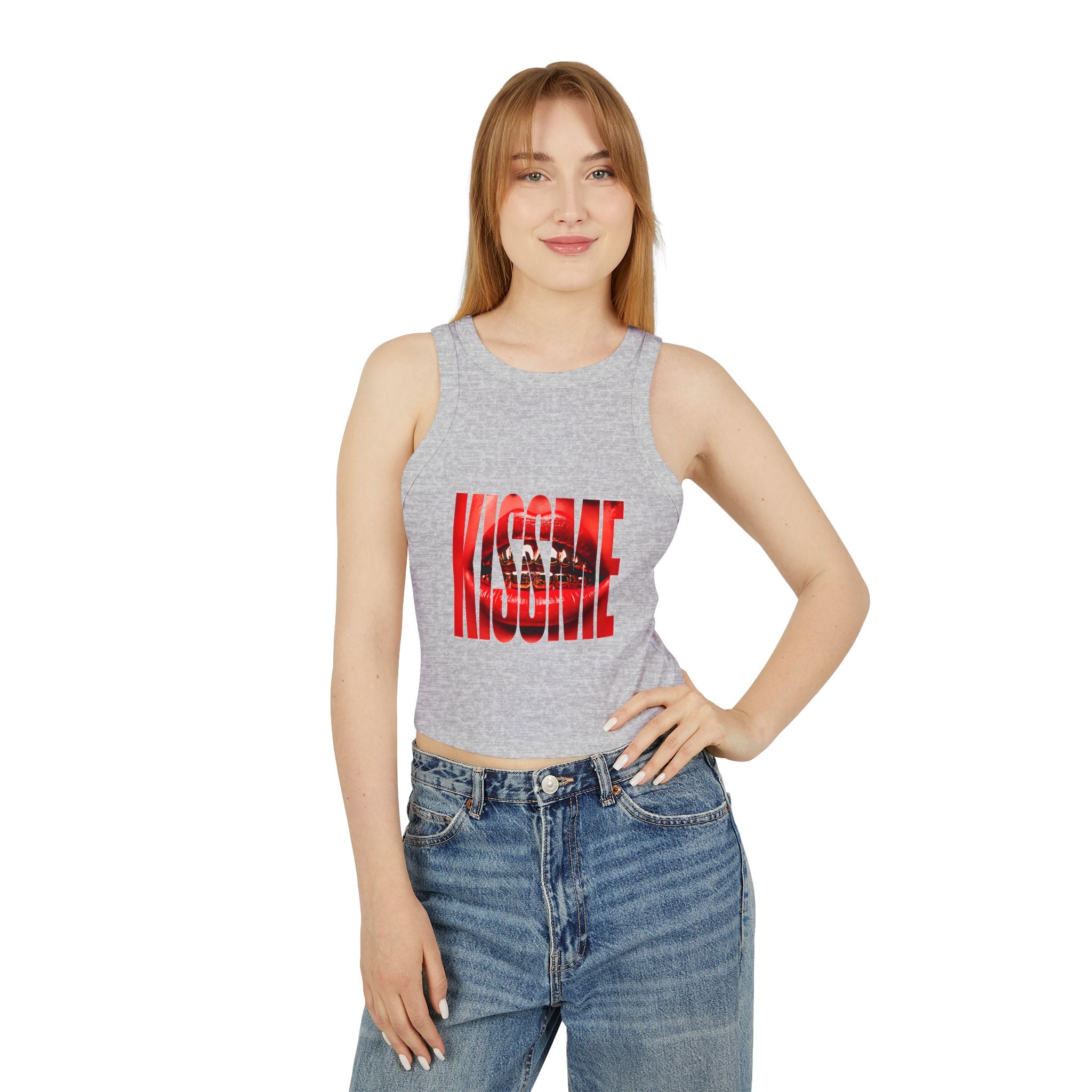 "Kiss Me" Cropped Tank