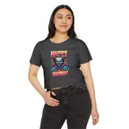 "Happy Deathday" Clown Cropped Tee