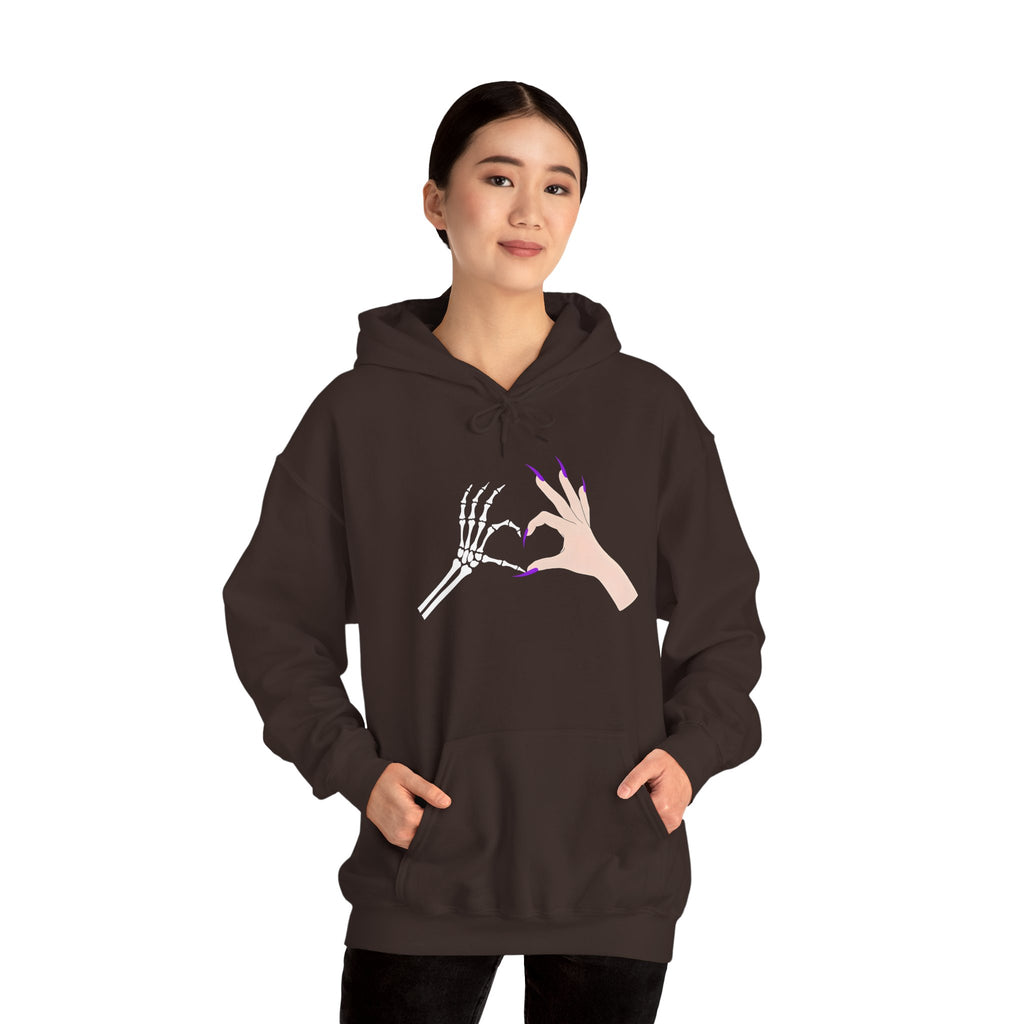 Skeleton Hand Heart Hoodie