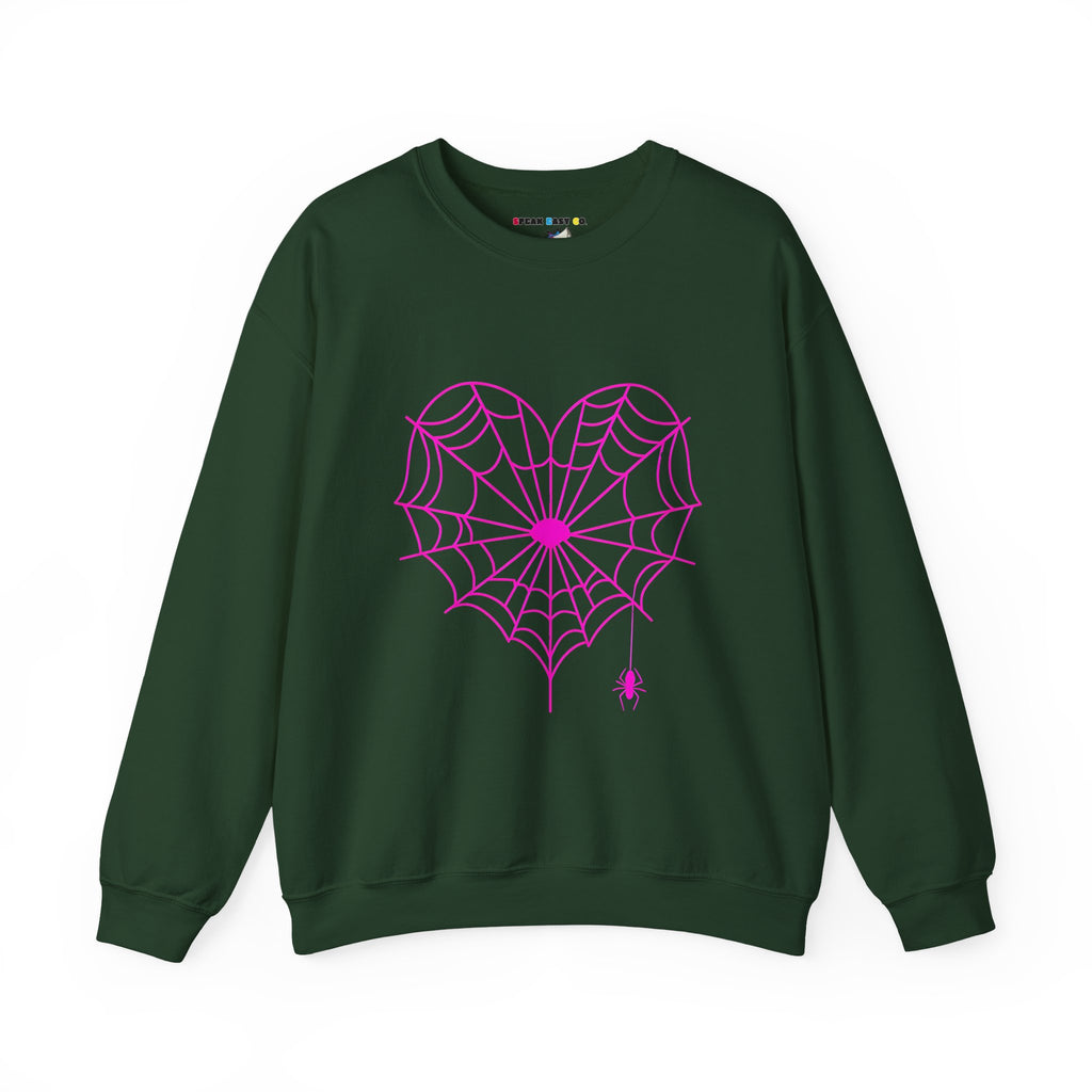 Spiderweb Heart Crewneck Sweatshirt