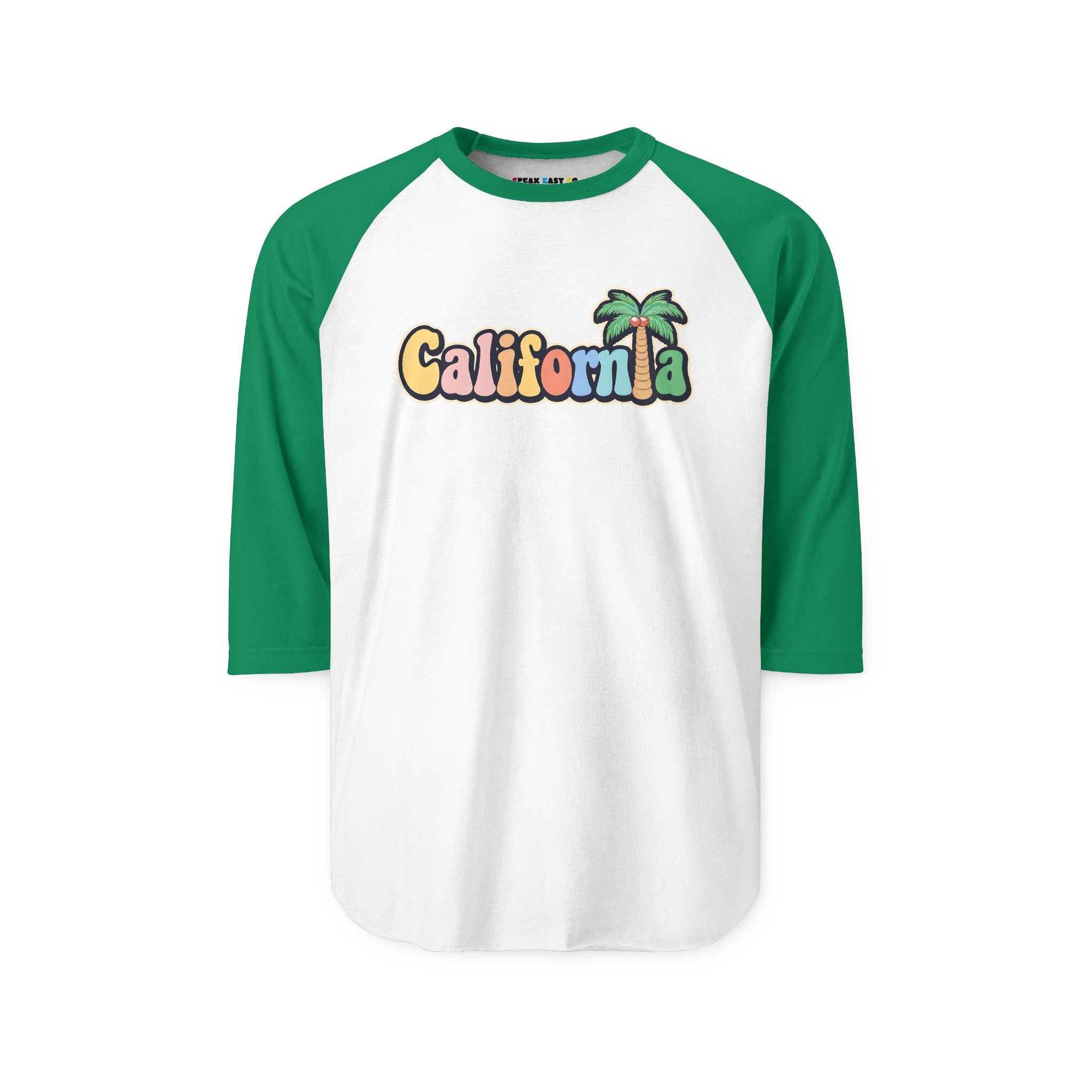 California Palm Tree 3/4th Sleeve Raglan Shirt
