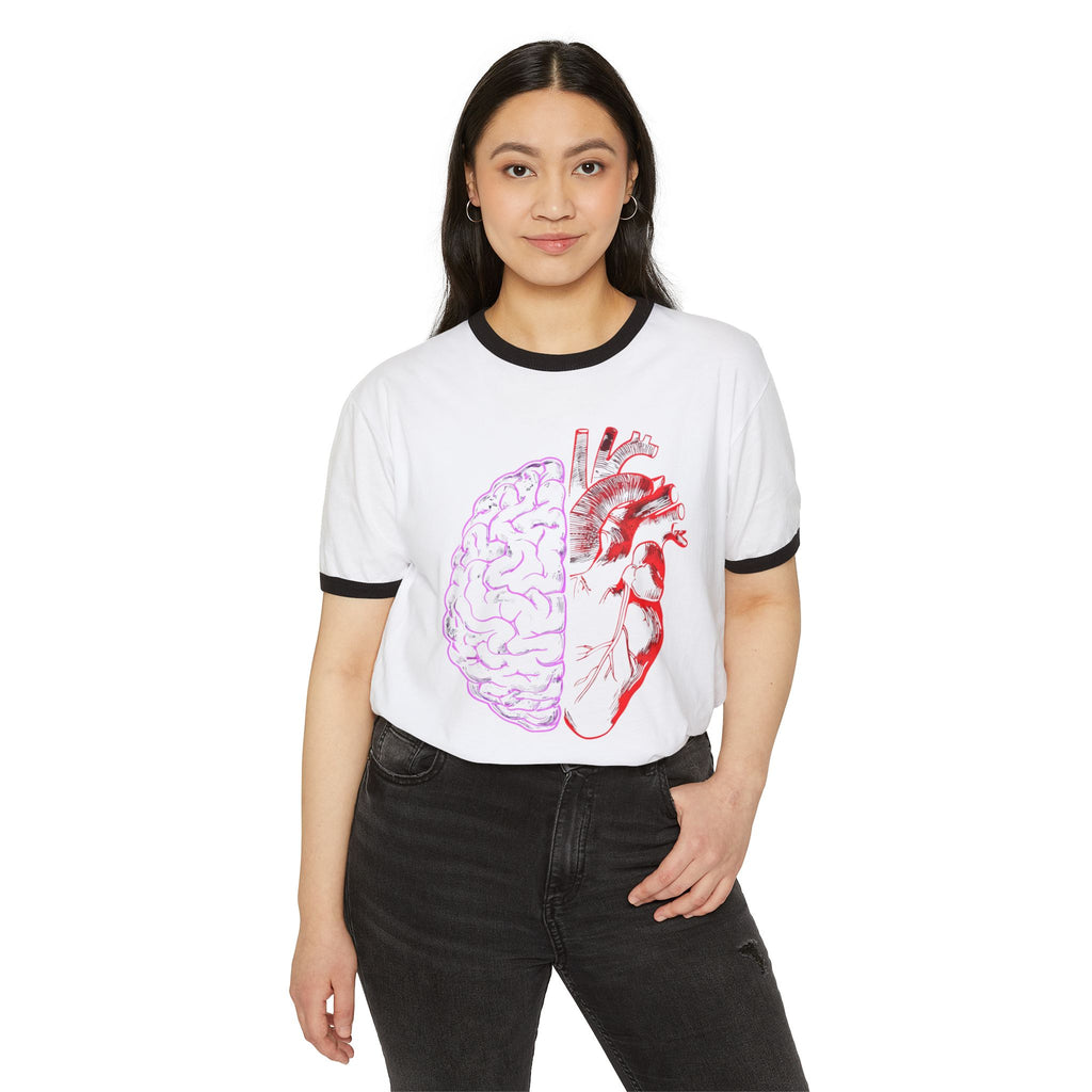 Heart & Brain Ringer Tee