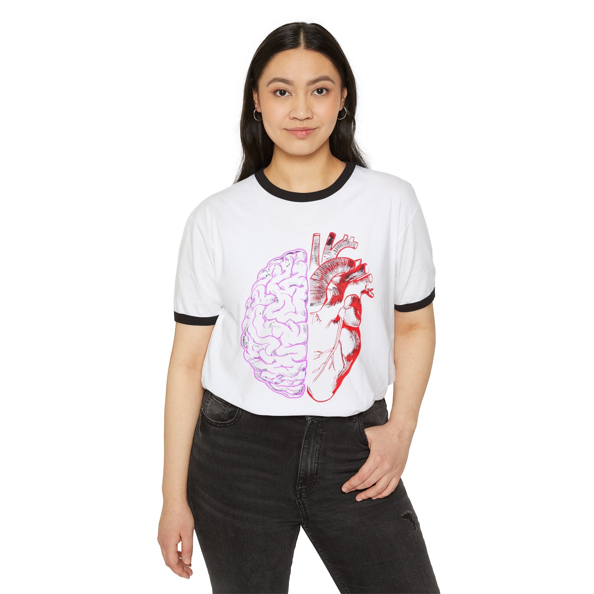 Heart & Brain Ringer Tee