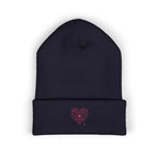 Spiderweb Heart Embroidered Cuffed Beanie
