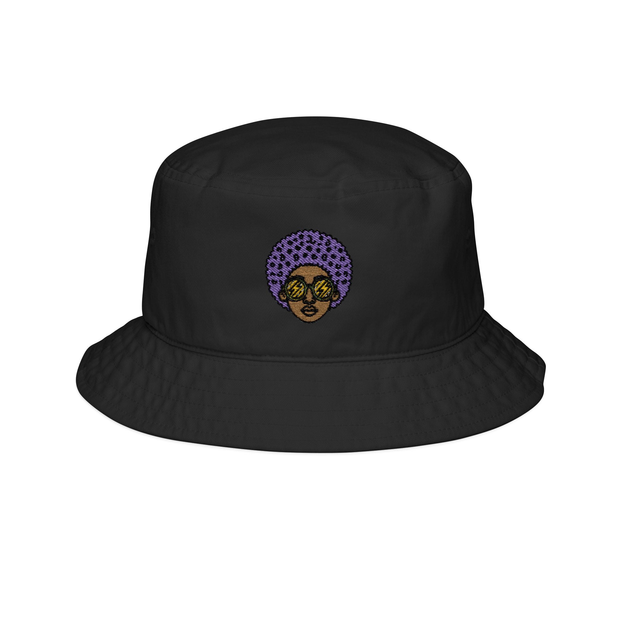 Afro Embroidered Bucket Hat