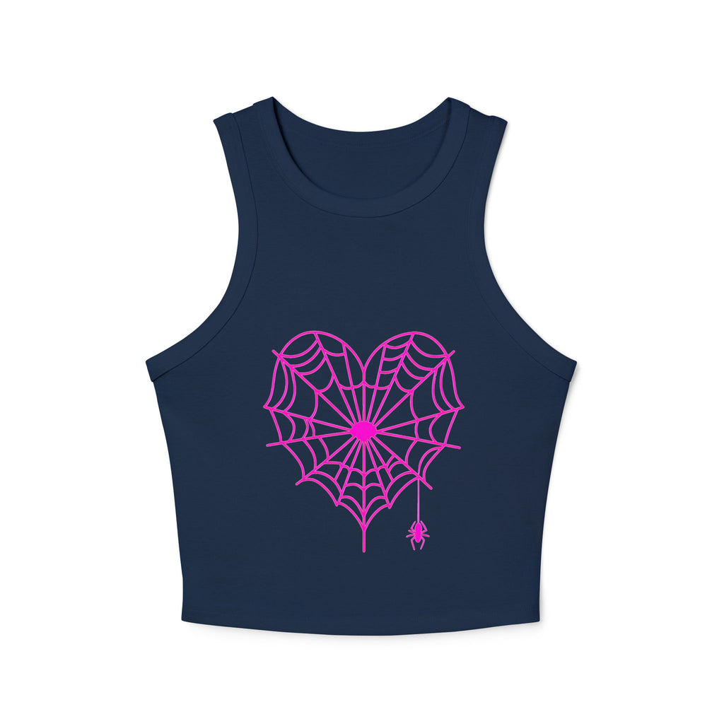 Spiderweb Heart Cropped Tank