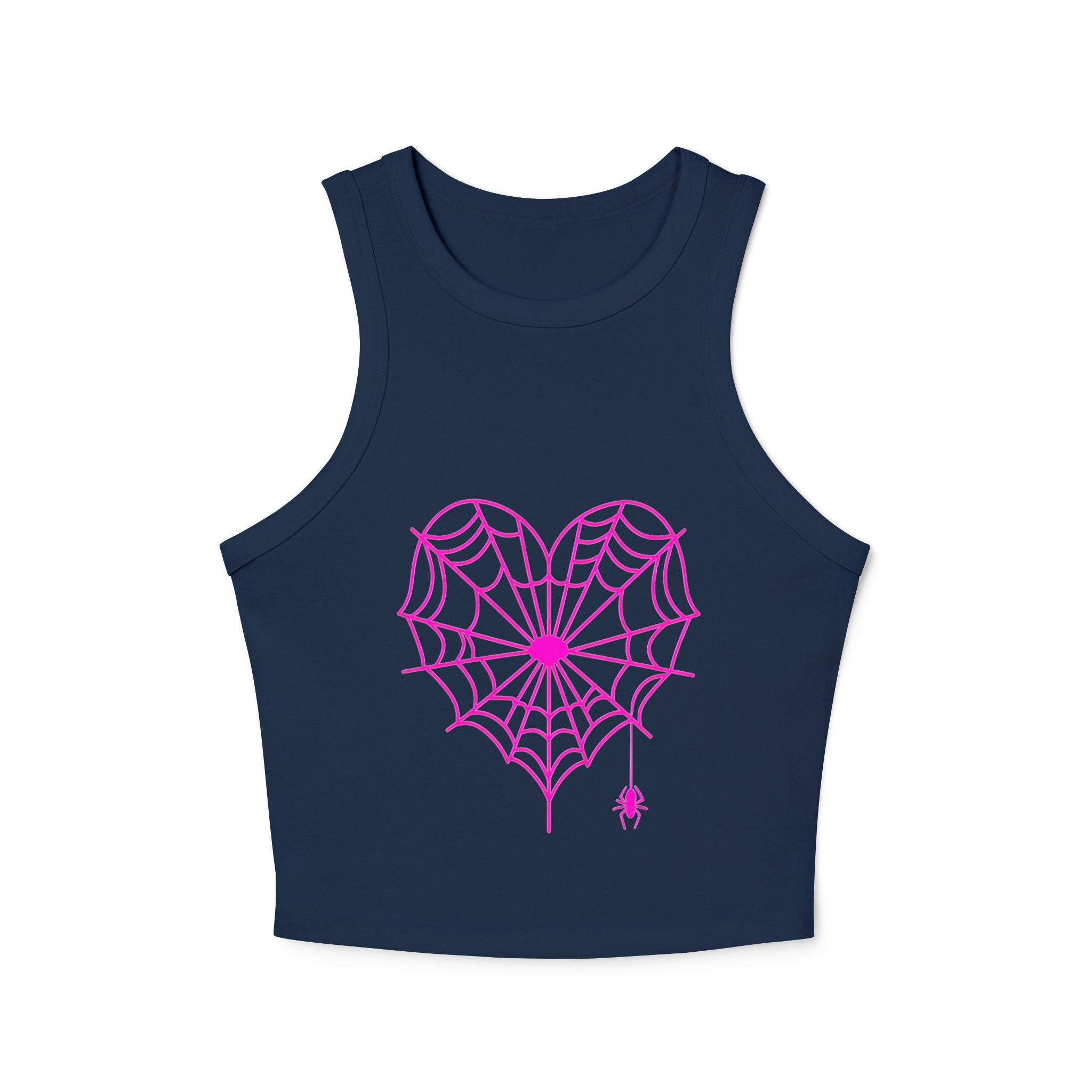 Spiderweb Heart Cropped Tank