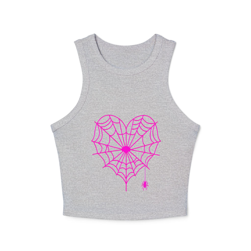 Spiderweb Heart Cropped Tank