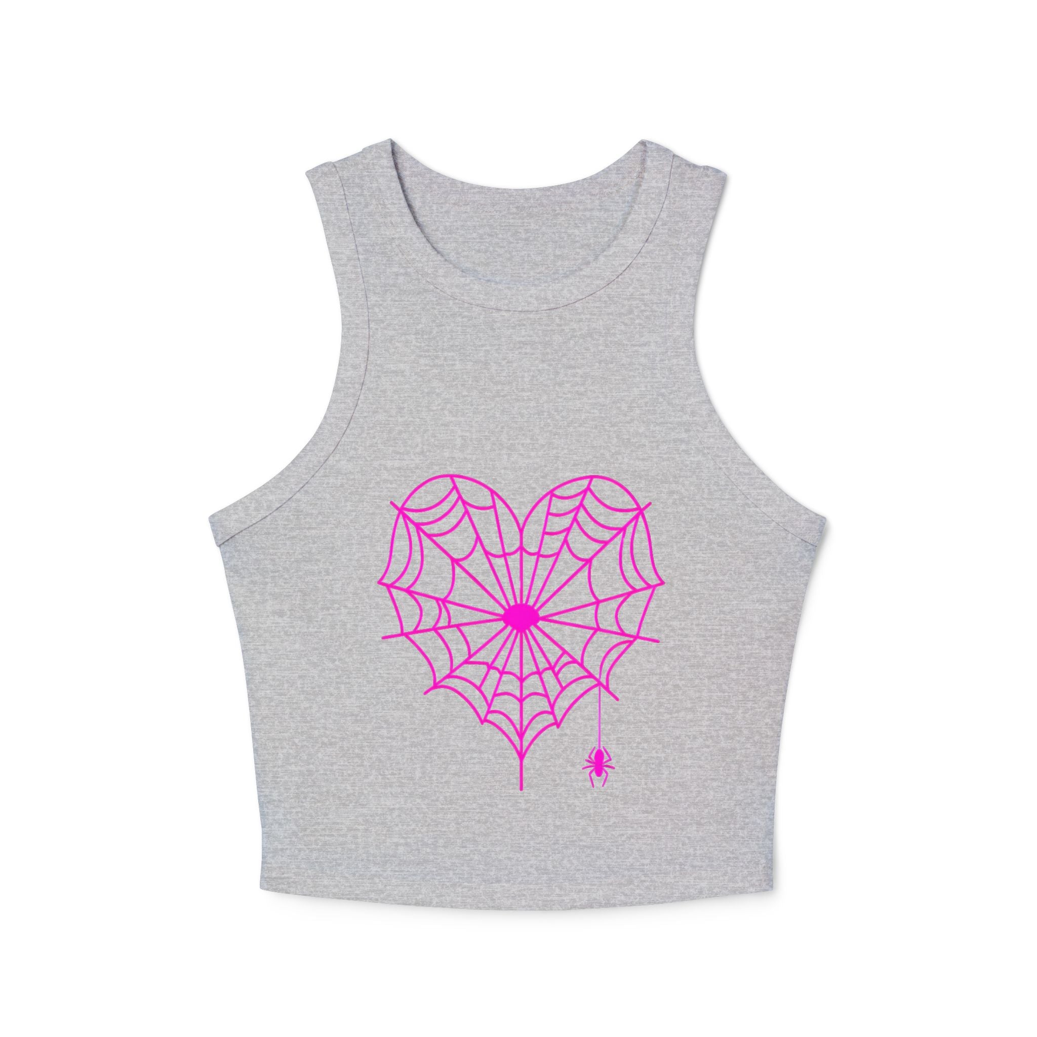 Spiderweb Heart Cropped Tank