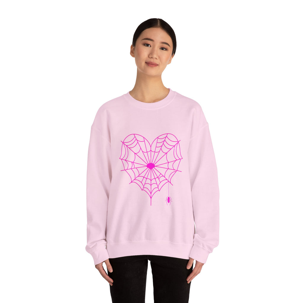 Spiderweb Heart Crewneck Sweatshirt