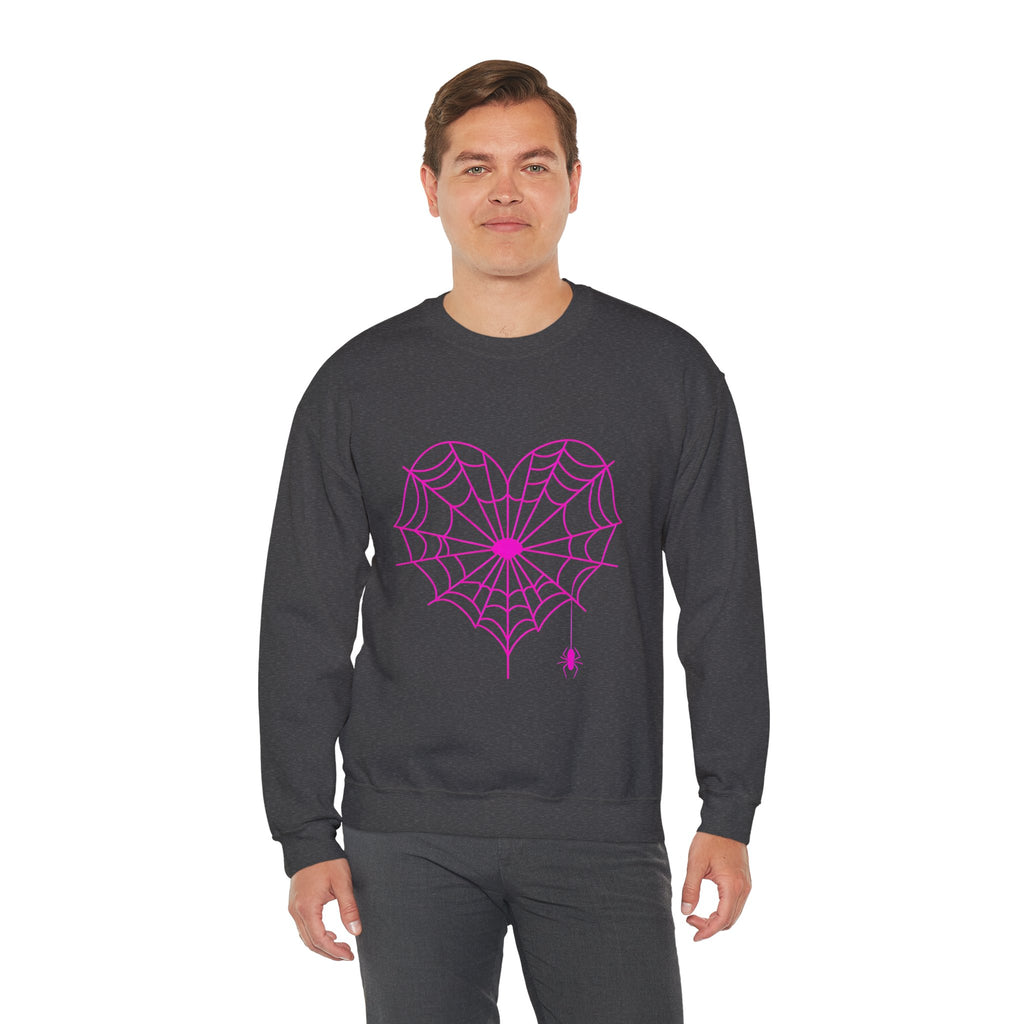 Spiderweb Heart Crewneck Sweatshirt