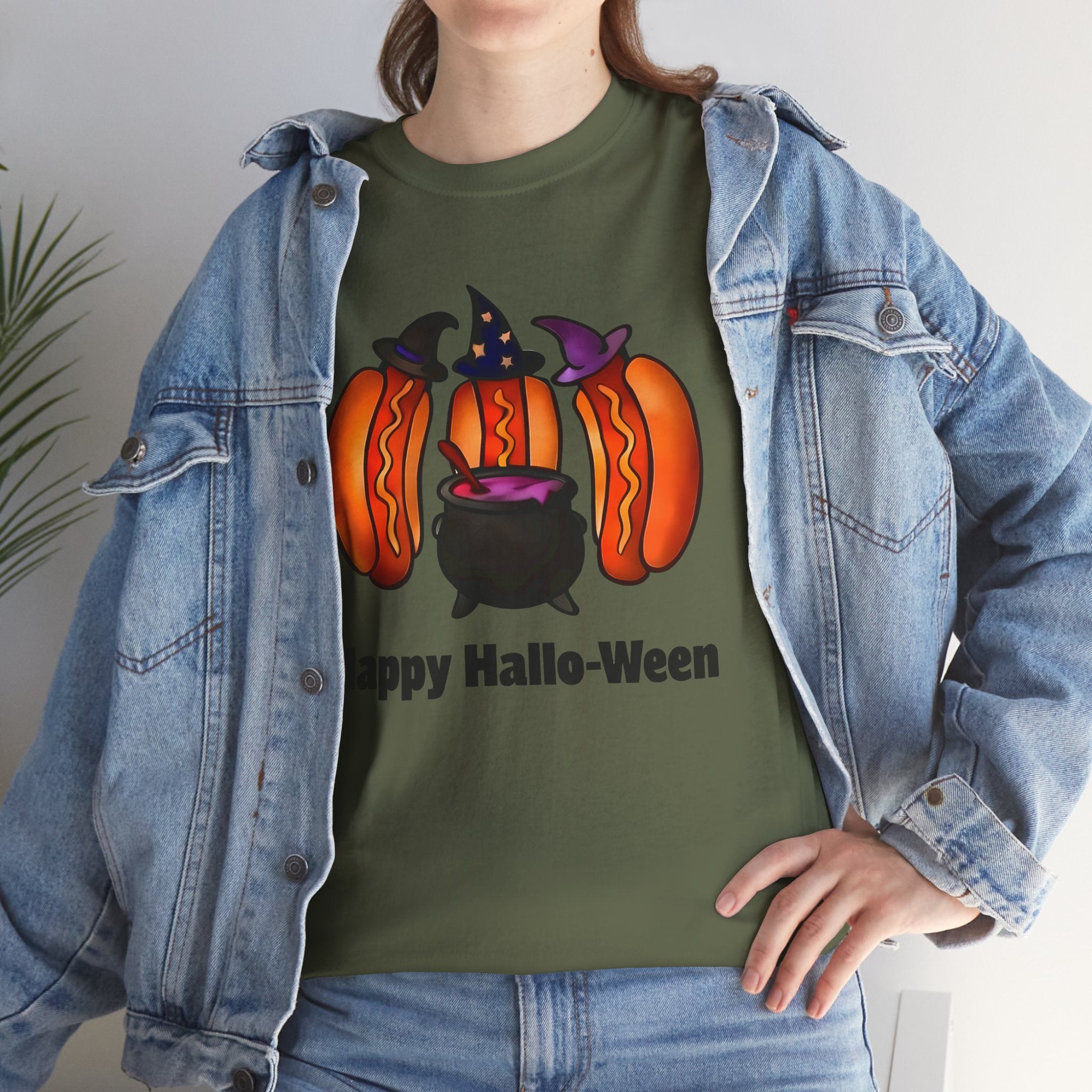 "Happy Hallo-Ween" Hotdog Witches Tee