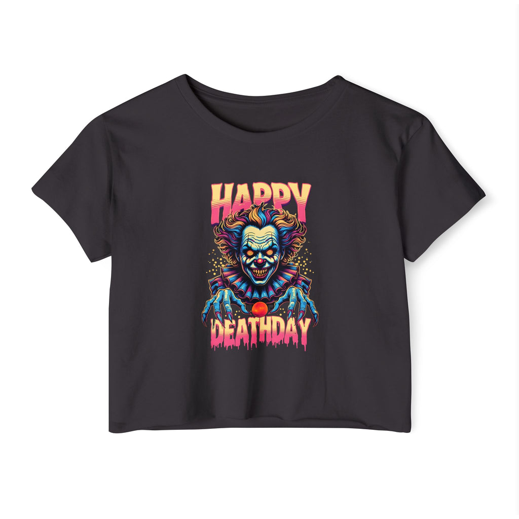 "Happy Deathday" Clown Cropped Tee