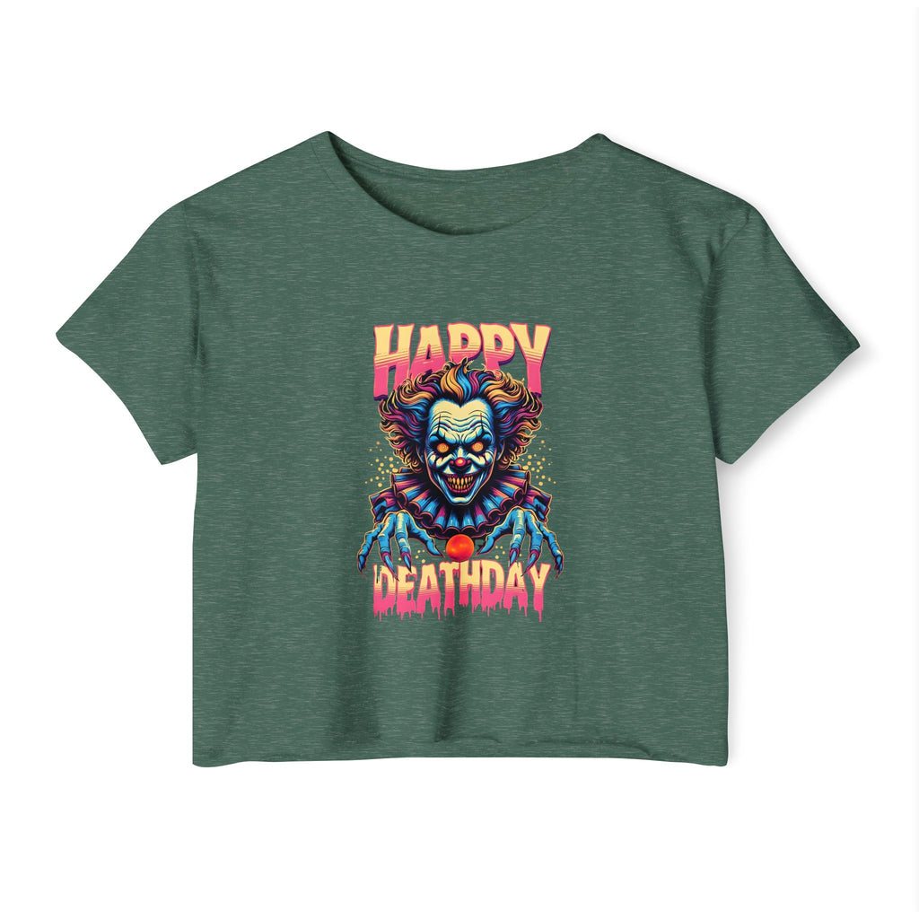 "Happy Deathday" Clown Cropped Tee
