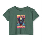 "Happy Deathday" Clown Cropped Tee