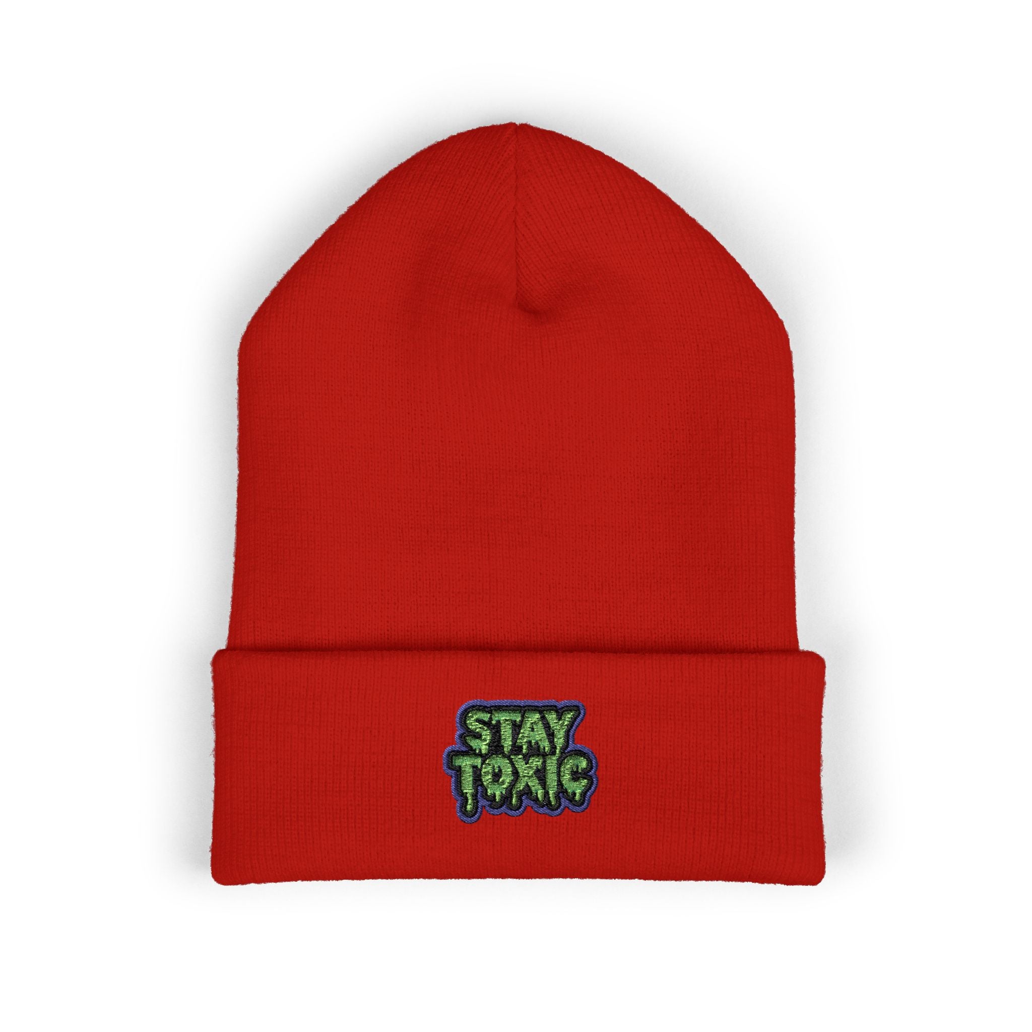 Stay Toxic Embroidered Classic Beanie