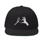 Skeleton Hand Heart Empowerment Flat Bill Cap