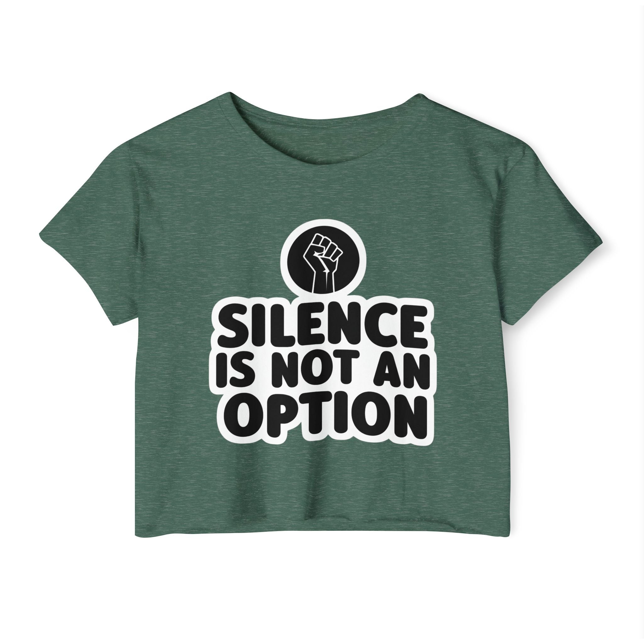 "Silence Is Not An Option" Cropped Tee