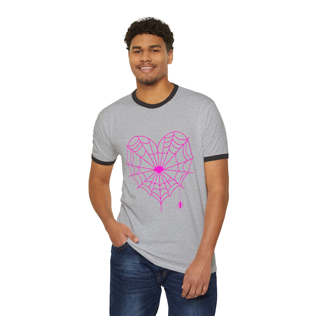 Spiderweb Heart Ringer Tee