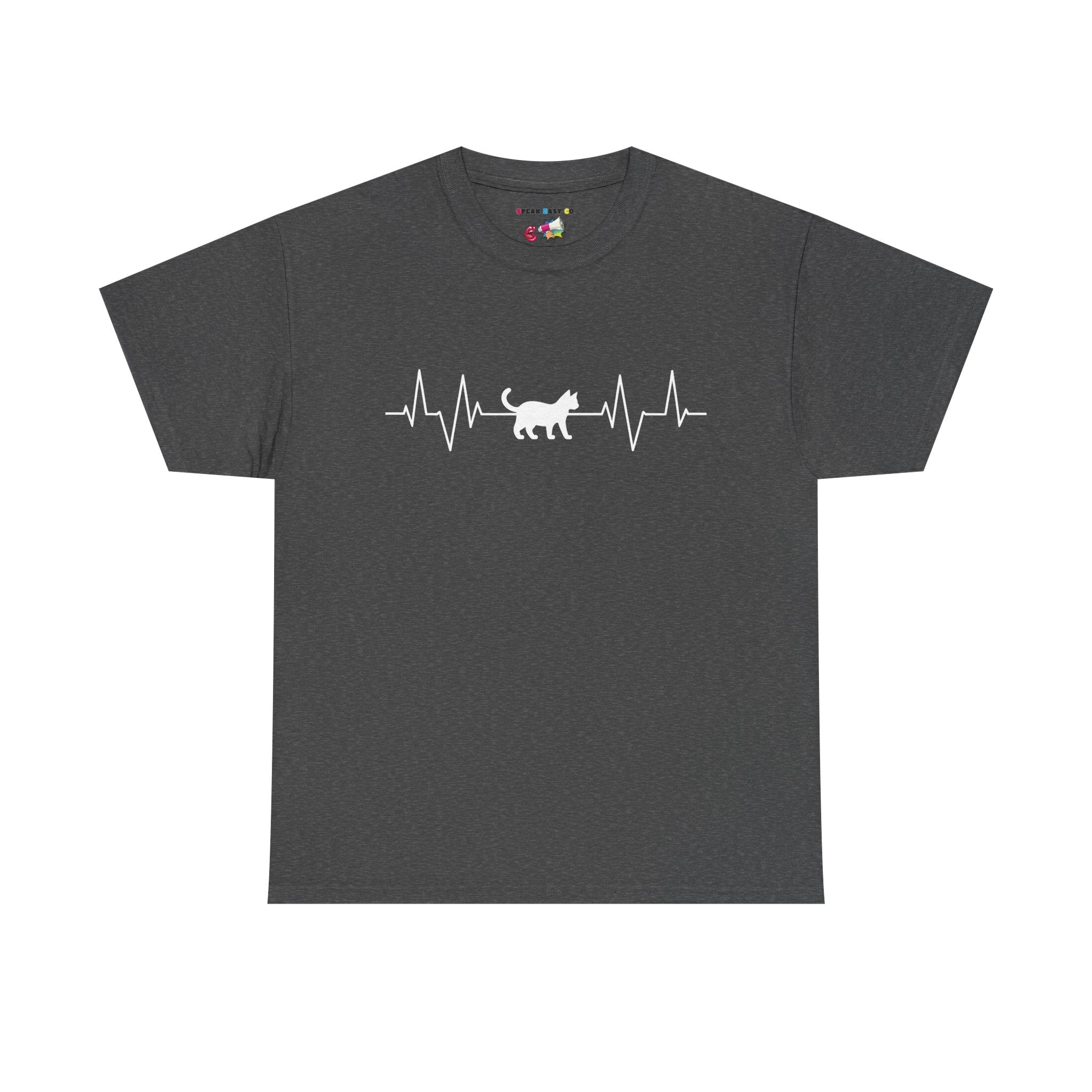 White Cat Heartbeat Tee