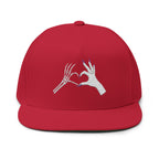 Skeleton Hand Heart Empowerment Flat Bill Cap