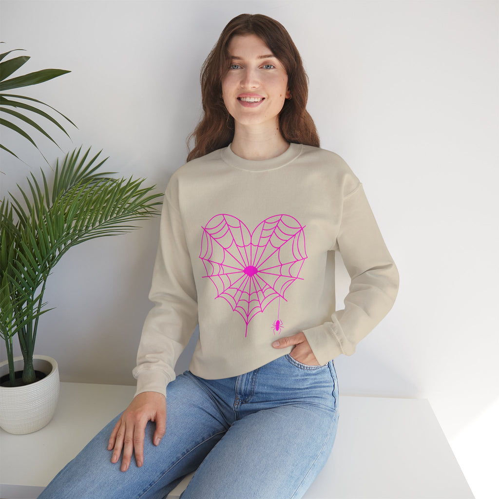 Spiderweb Heart Crewneck Sweatshirt