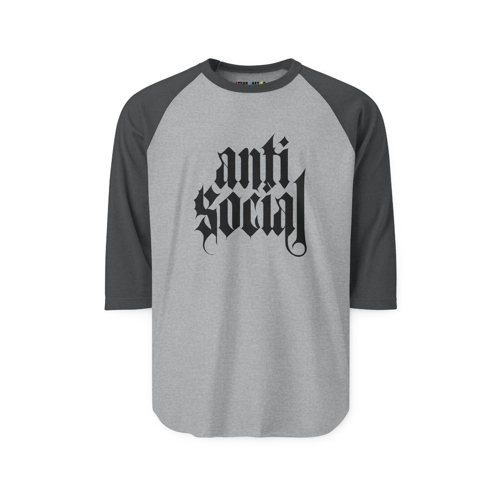 Anti-Social Three-Quarter Sleeve Raglan Shirt