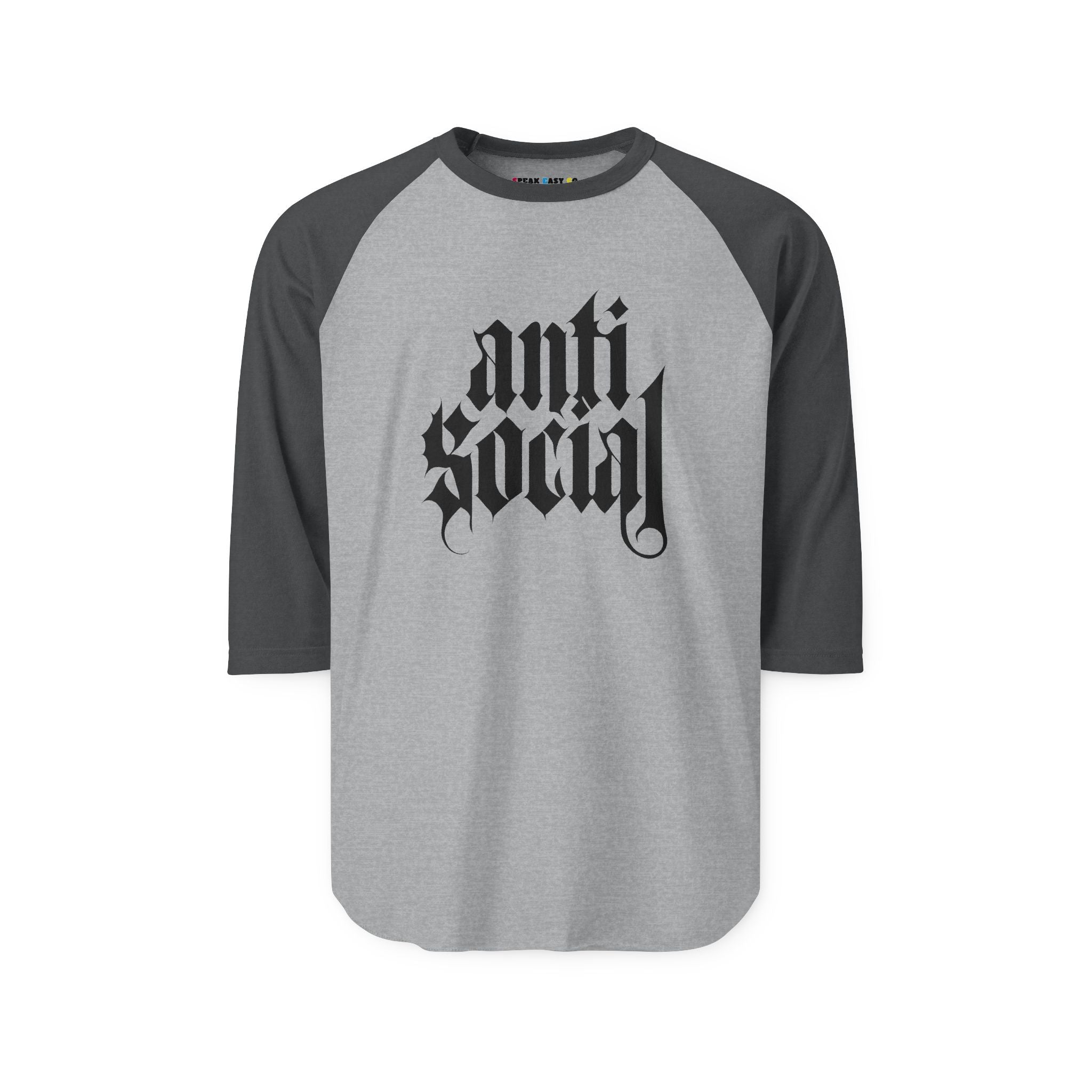 Anti-Social Three-Quarter Sleeve Raglan Shirt