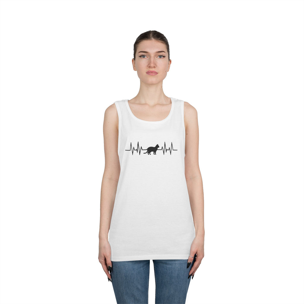 Black Cat Heartbeat Tank